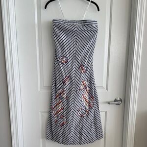 Anthropologie Maeve Strapless Dress with Seahorse Design sz S
